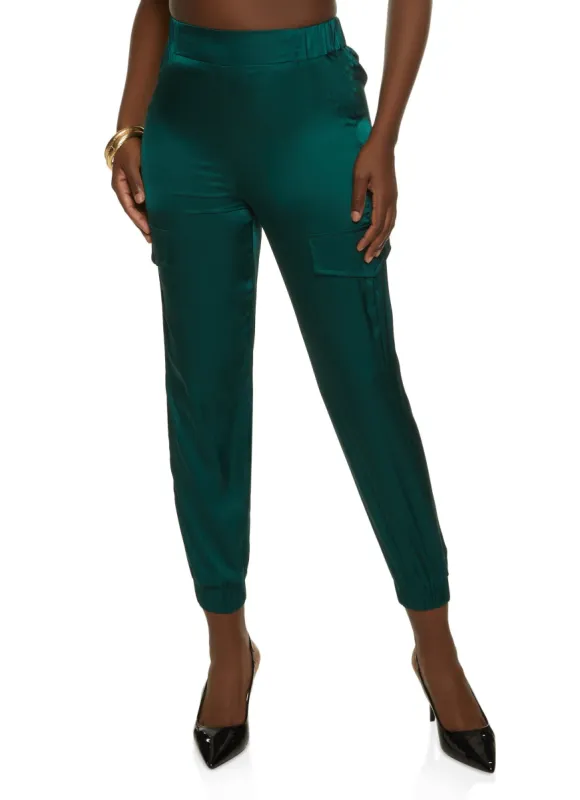 Satin Cargo Joggers sold by Rainbow