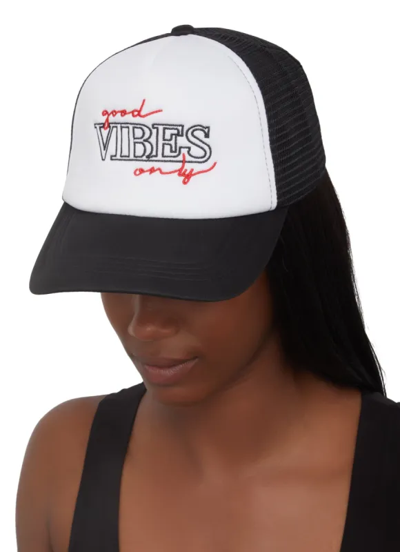 Good Vibes Only Trucker Hat sold by Rainbow