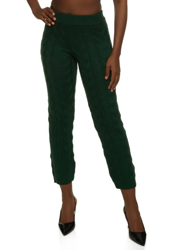 Cable Knit High Waist Pants sold by Rainbow