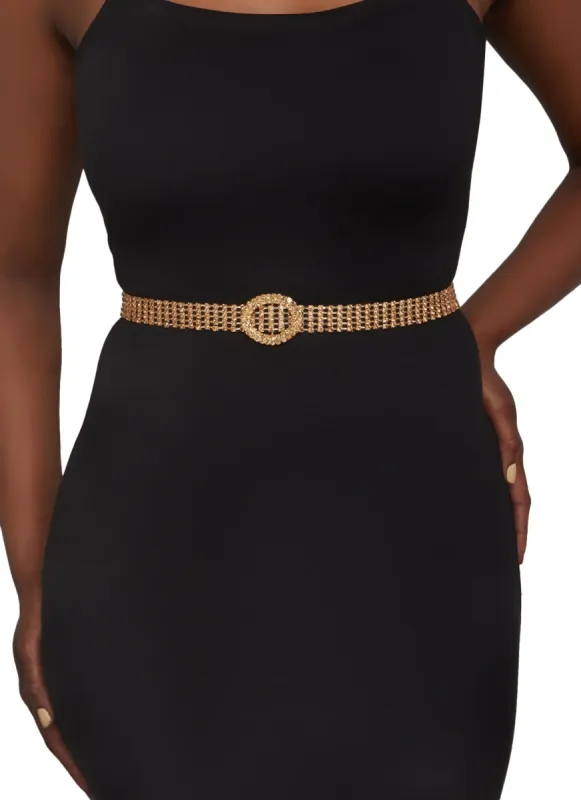 Rhinestone Oval Belt sold by Rainbow