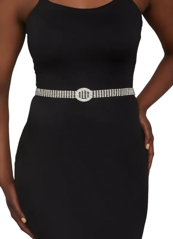 Rhinestone Oval Belt sold by Rainbow