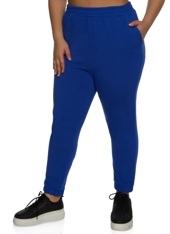 Plus Size Fleece High Waist Joggers sold by Rainbow