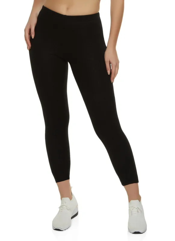 Brushed Knit Cropped Leggings sold by Rainbow