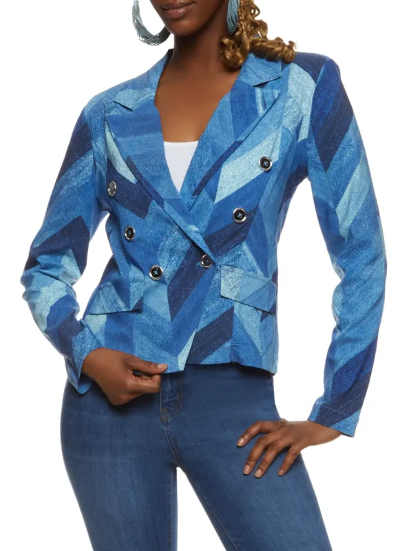 Patchwork Print Blazer sold by Rainbow