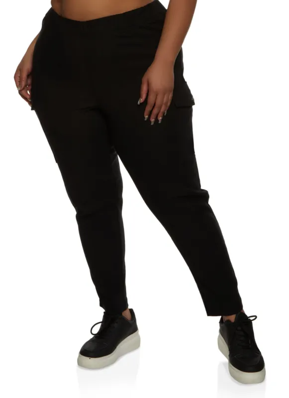 Plus Size Hyperstretch Pull On Cargo Pants sold by Rainbow