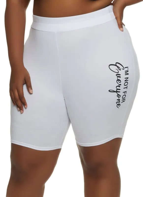 Plus Size I'm Not For Everyone Biker Shorts sold by Rainbow