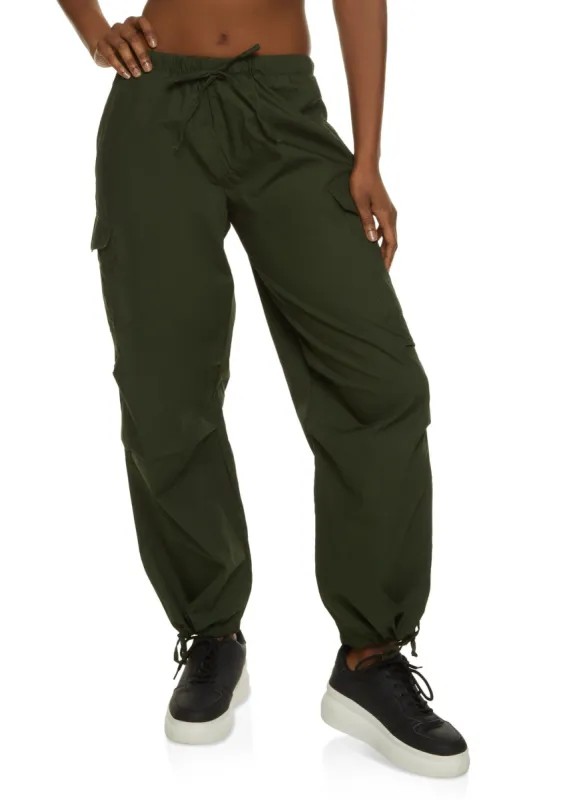 Nylon Drawstring Cargo Pants sold by Rainbow