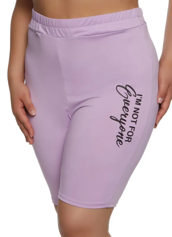 Plus Size I'm Not For Everyone Biker Shorts sold by Rainbow