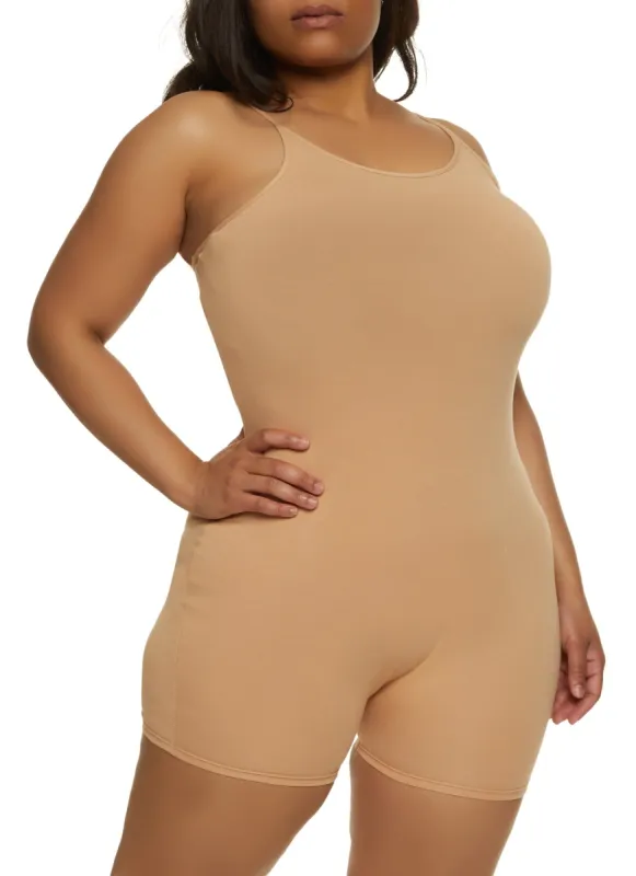 Plus Size Basic Cami Romper sold by Rainbow