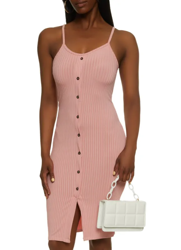 Button Detail Midi Cami Dress sold by Rainbow