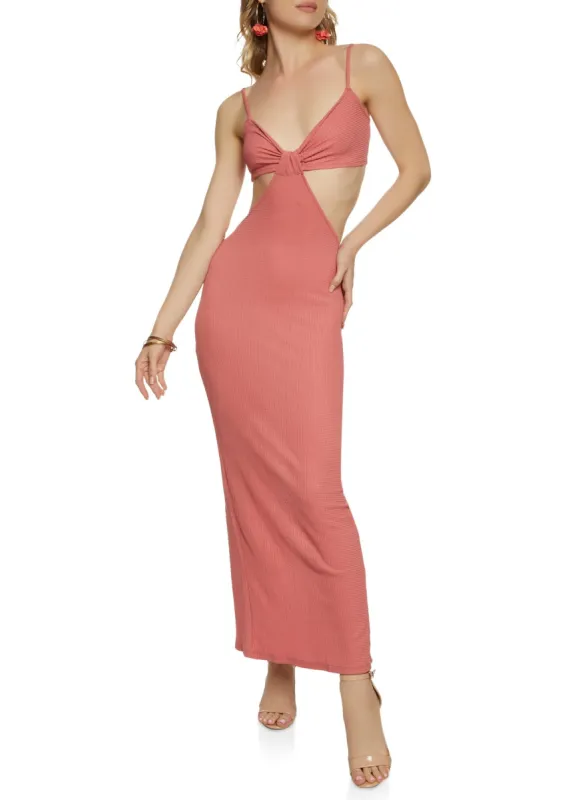 Cut Out Waist Bodycon Dress sold by Rainbow