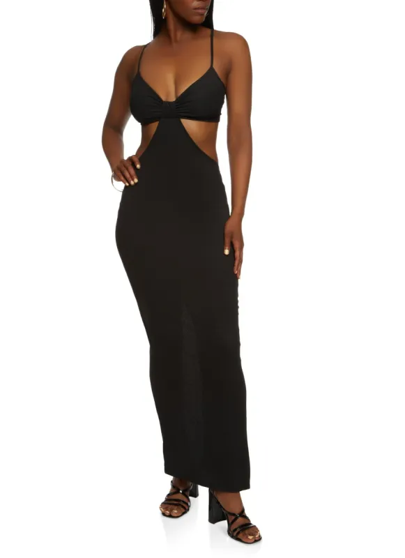 Cut Out Waist Bodycon Dress sold by Rainbow