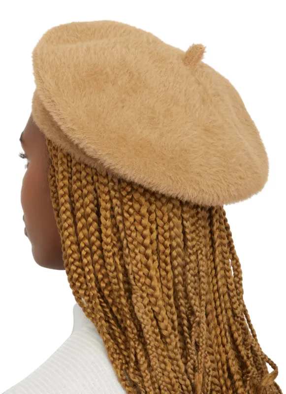 Eyelash Knit Beret sold by Rainbow