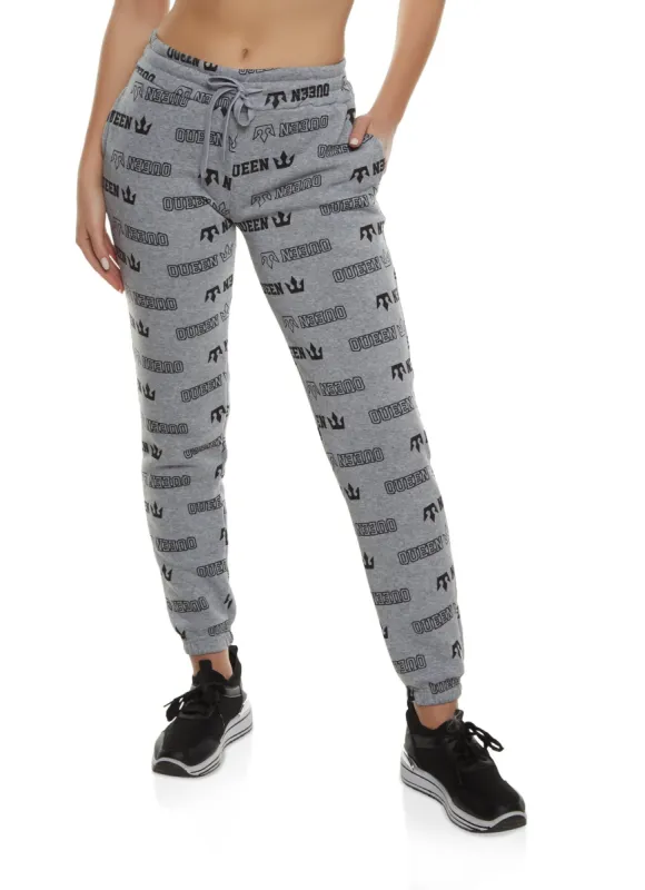 Queen Graphic Print Joggers sold by Rainbow