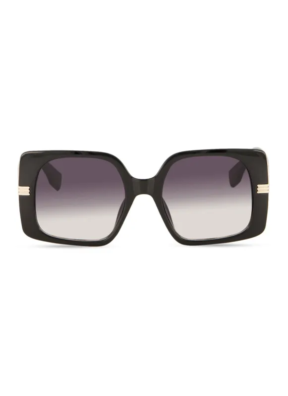 Metallic Trim Detail Squared Sunglasses sold by Rainbow