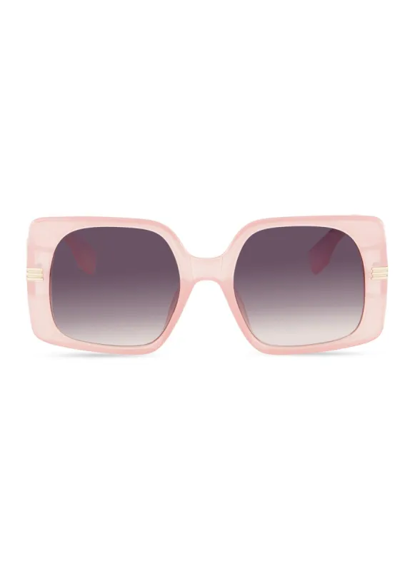 Metallic Trim Detail Squared Sunglasses sold by Rainbow