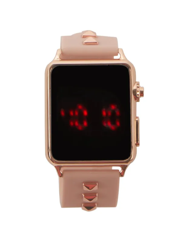 Silicone Studded Strap Digital Watch sold by Rainbow