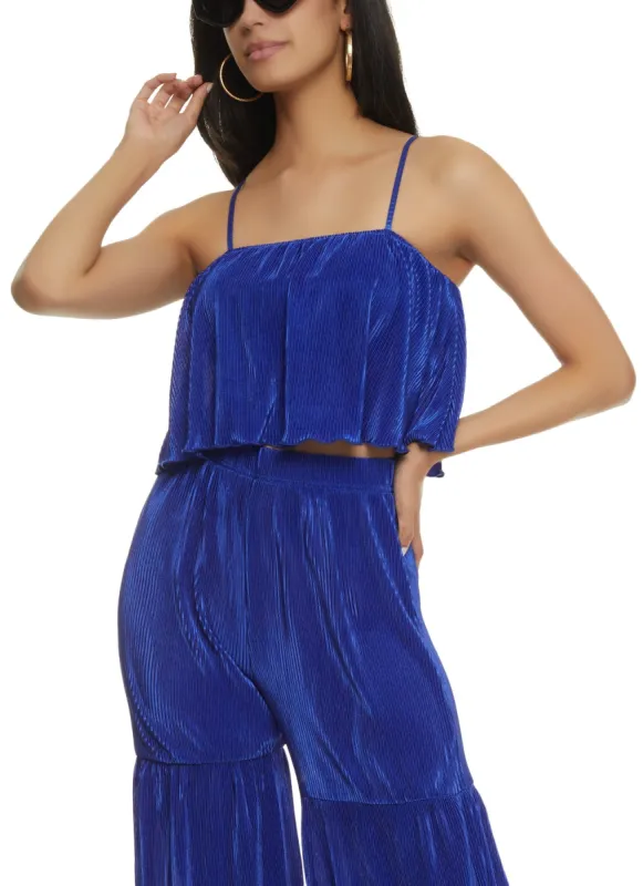 Plisse Lettuce Trim Cami Top sold by Rainbow