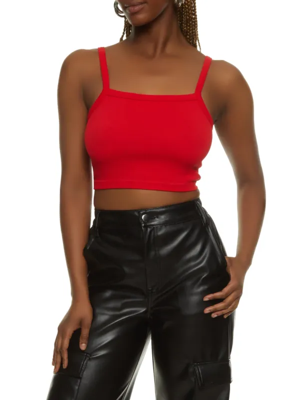 Ribbed Knit Cropped Cami sold by Rainbow