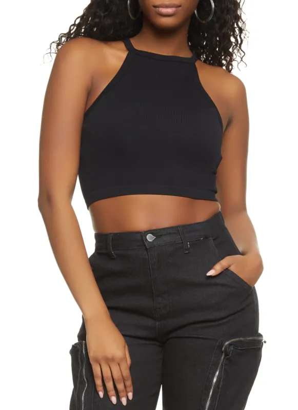 High Neck Cropped Cami sold by Rainbow
