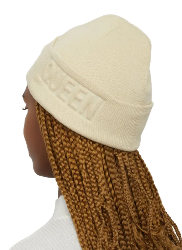 Queen Embossed Beanie sold by Rainbow