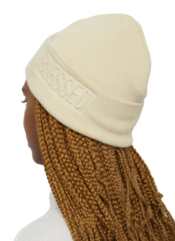 Blessed Embossed Beanie sold by Rainbow
