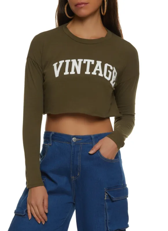 Vintage Cropped Graphic Tee sold by Rainbow