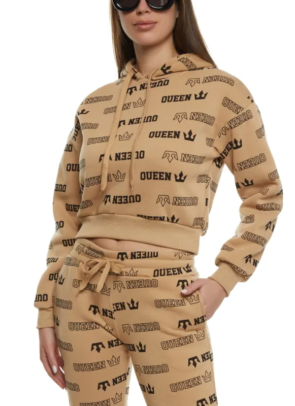 Queen Graphic Print Hoodie sold by Rainbow