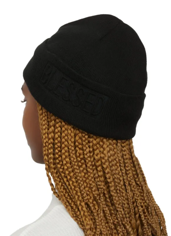 Blessed Embossed Beanie sold by Rainbow