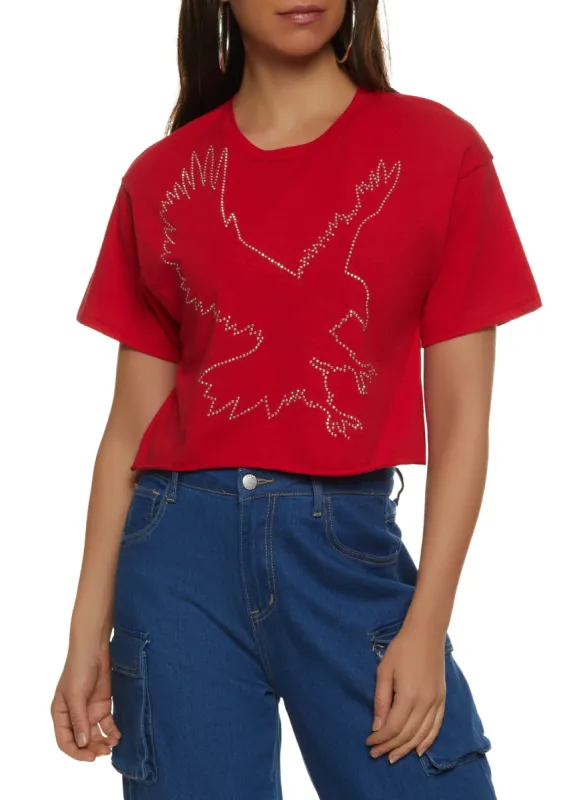 Eagle Studded Graphic Tee sold by Rainbow