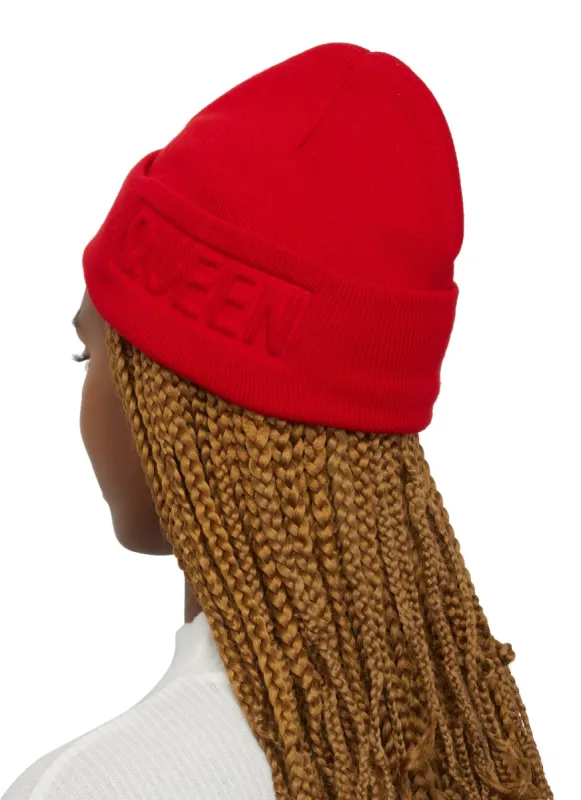 Queen Embossed Beanie sold by Rainbow