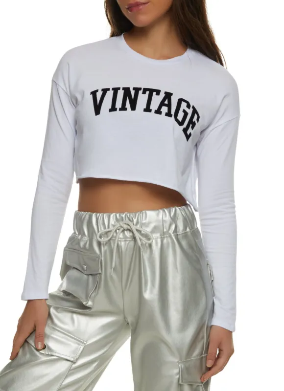 Vintage Cropped Graphic Tee sold by Rainbow
