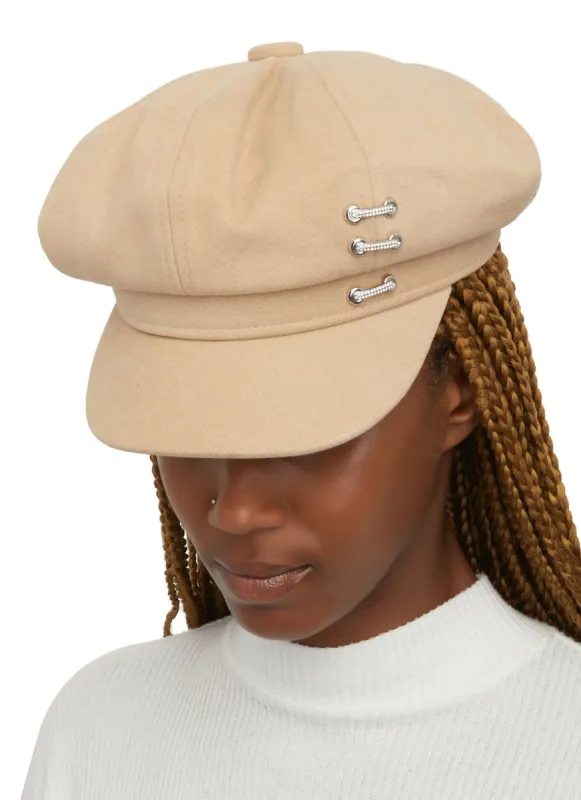 Rhinestone Detail Cabbie Hat sold by Rainbow