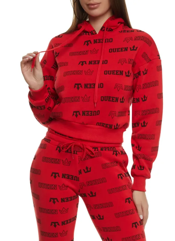 Queen Graphic Print Hoodie sold by Rainbow