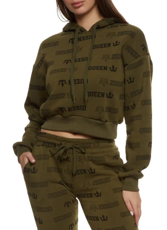 Queen Graphic Print Hoodie sold by Rainbow