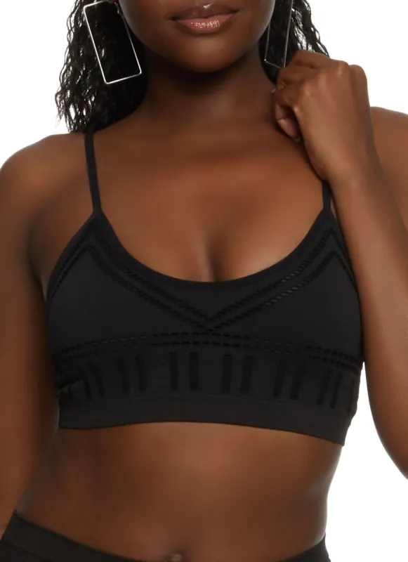 Laser Cut Cropped Active Top sold by Rainbow