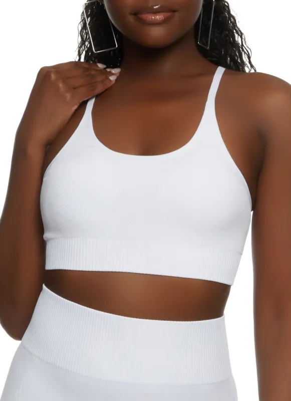 Scoop Neck Active Crop Top sold by Rainbow