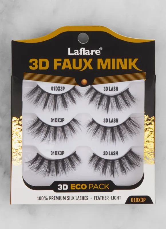 3D Faux Mink Lashes Eco Trio Pack sold by Rainbow