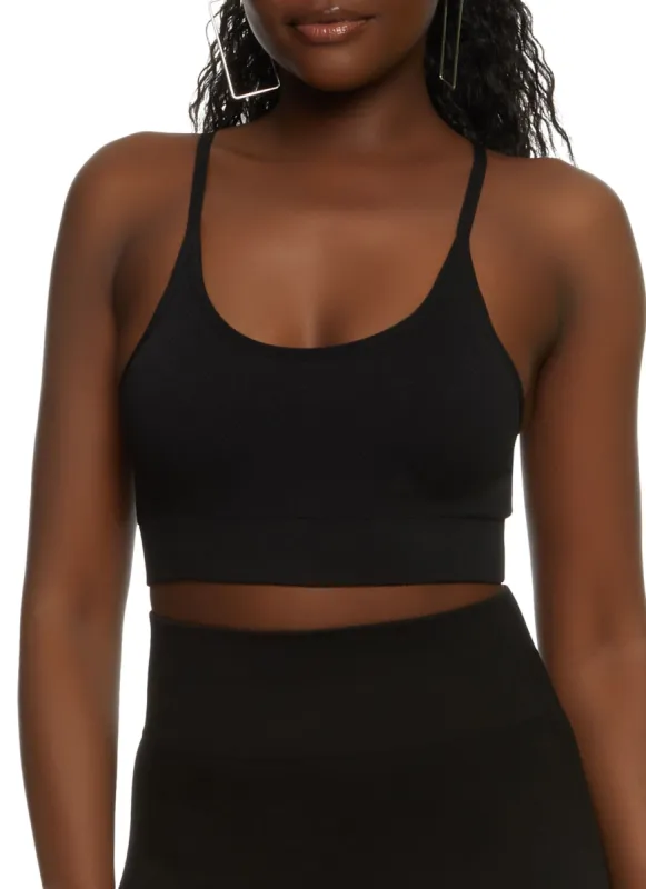 Scoop Neck Active Crop Top sold by Rainbow