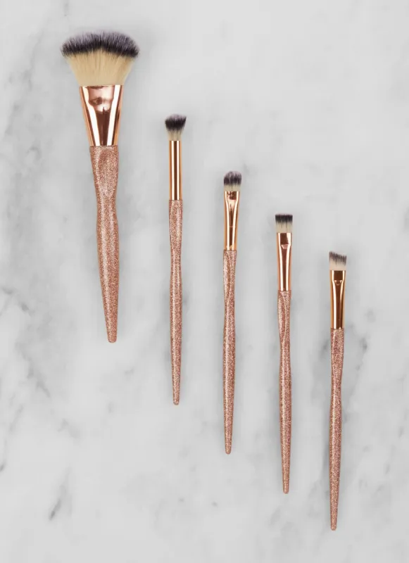 Synthetic Glitter Makeup Brush Set sold by Rainbow
