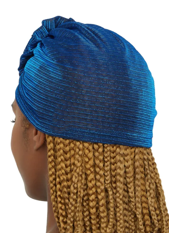 Lurex Flower Turban Head Wrap sold by Rainbow
