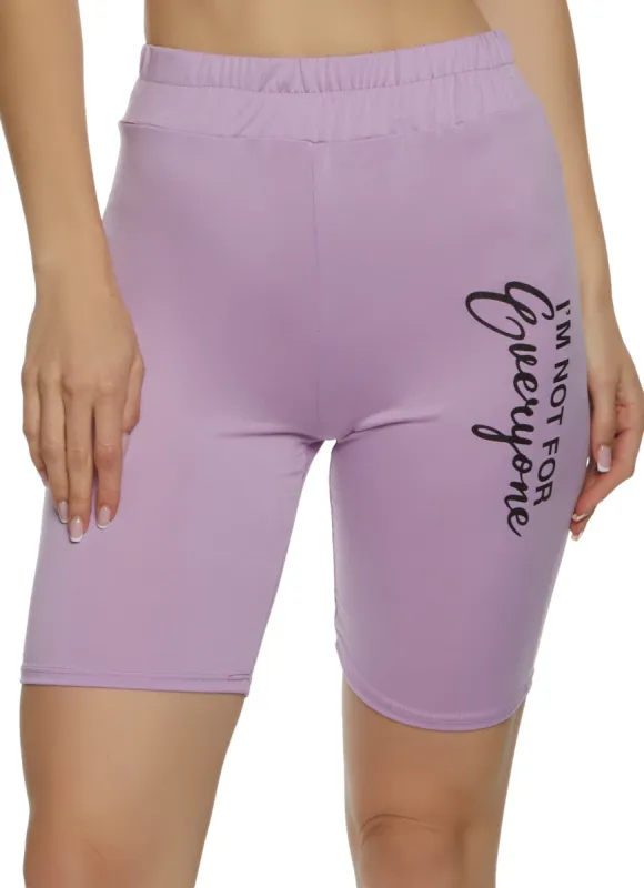 Not For Everyone Biker Shorts sold by Rainbow