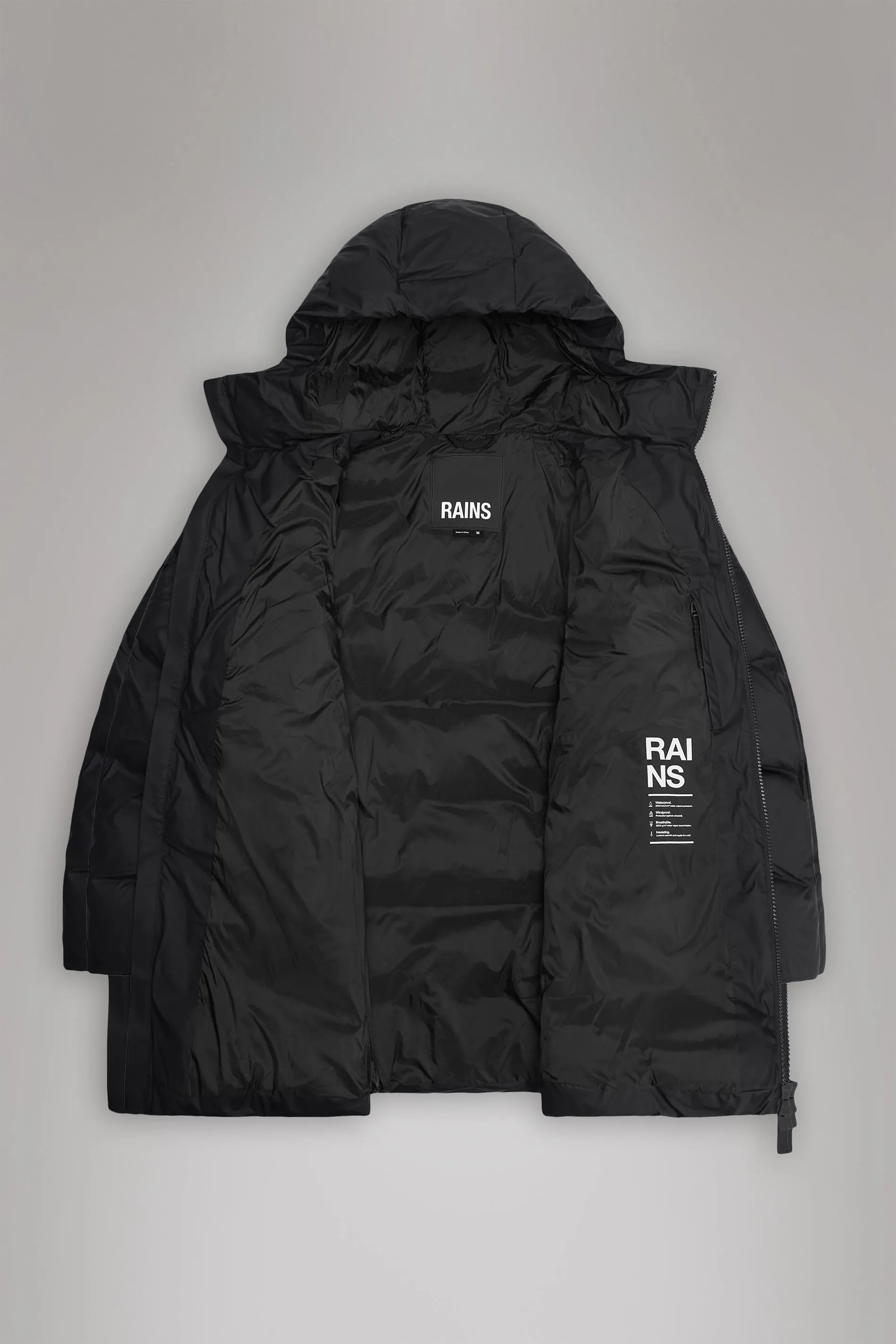 Alta Long Puffer Cargo Jacket sold by Rains product image thumbnail 5