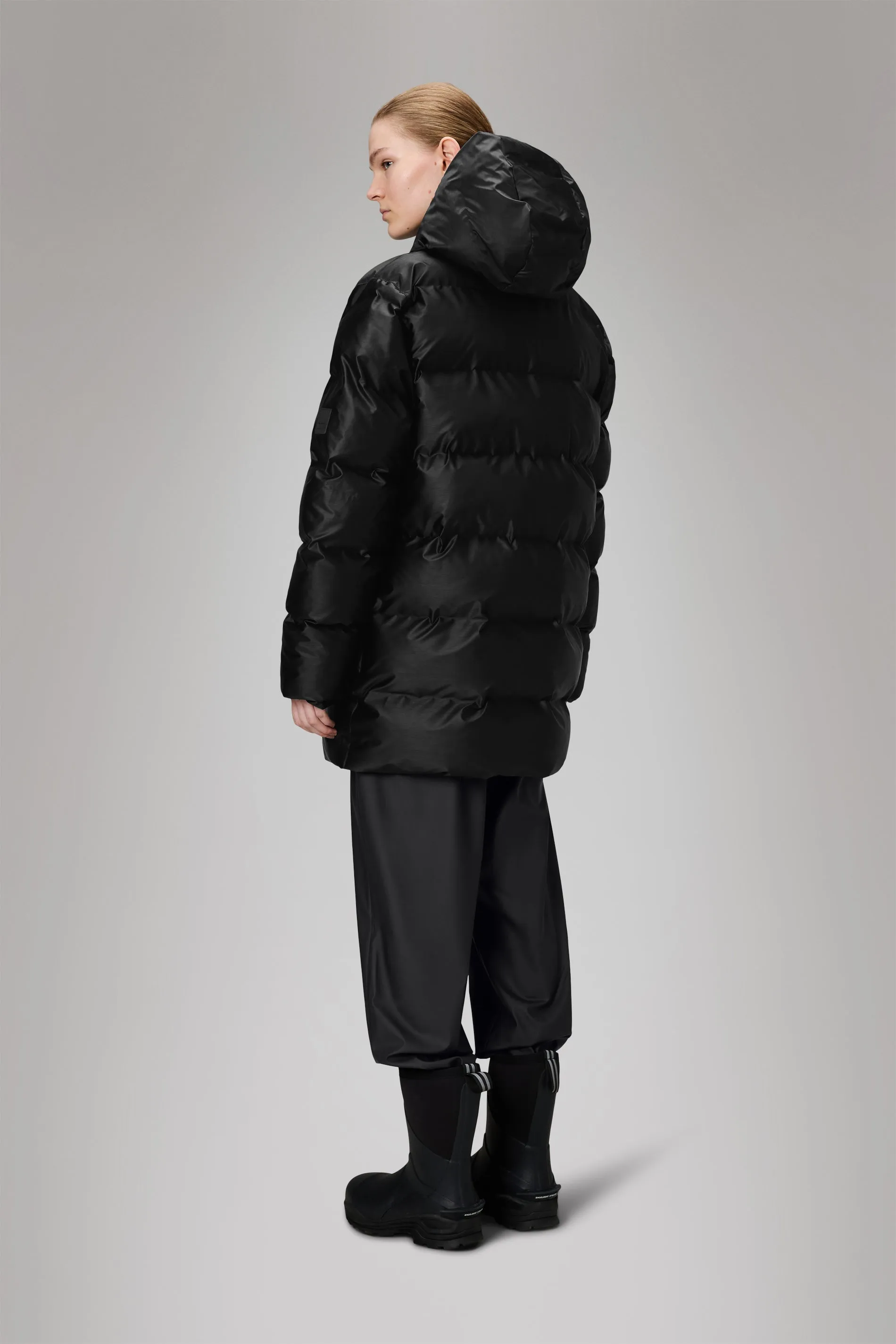 Alta Long Puffer Cargo Jacket sold by Rains product image thumbnail 3