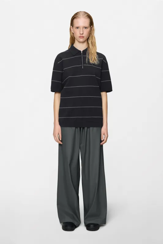Striped Knit Polo made by Rains