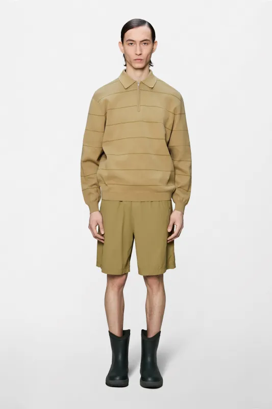 Striped Knit Long Sleeve Polo sold by Rains