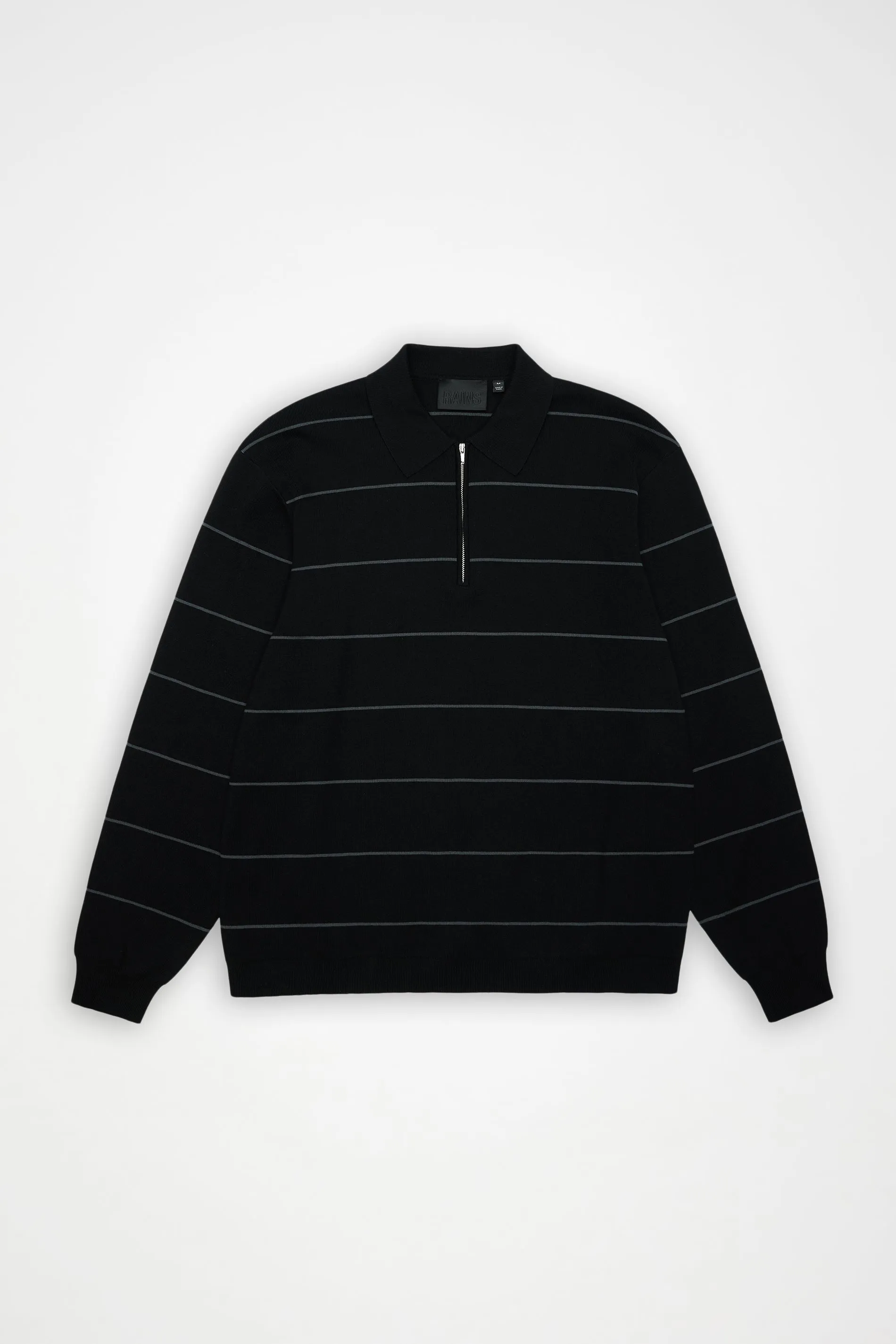 Striped Knit Long Sleeve Polo sold by Rains product image thumbnail 2
