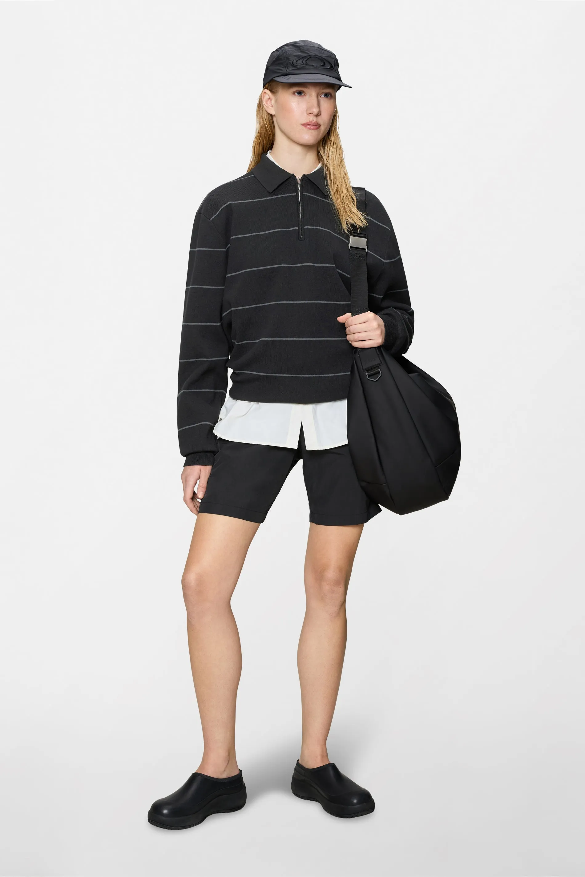 Striped Knit Long Sleeve Polo sold by Rains product image thumbnail 4