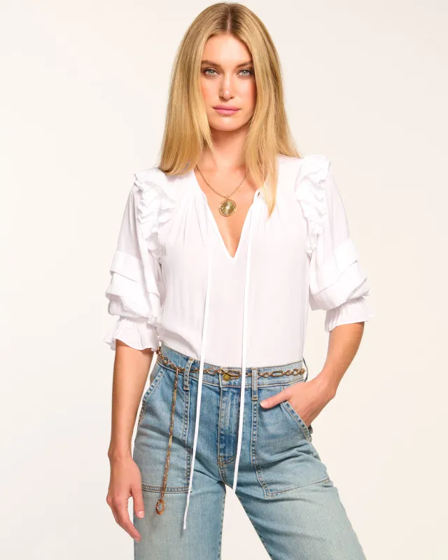 Samira Ruffle Blouse sold by Ramy Brook