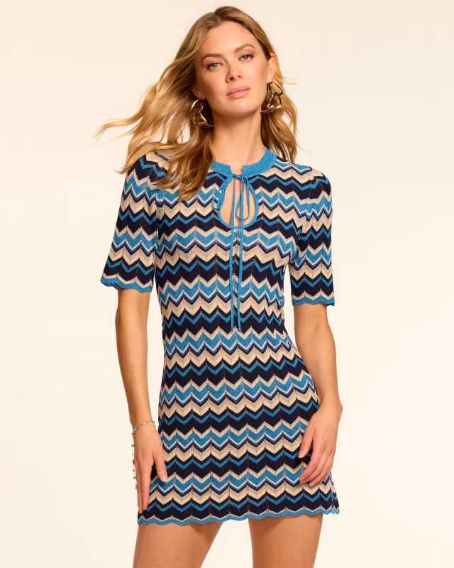 Lucas Metallic Knit Mini Dress made by Ramy Brook